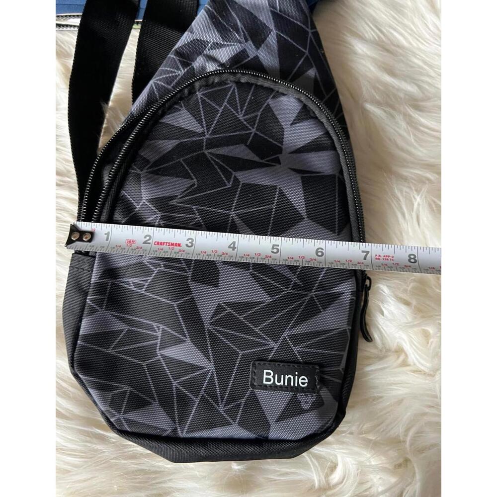 Bunie Geometric Pattern Black And Gray Crossbody … - image 3